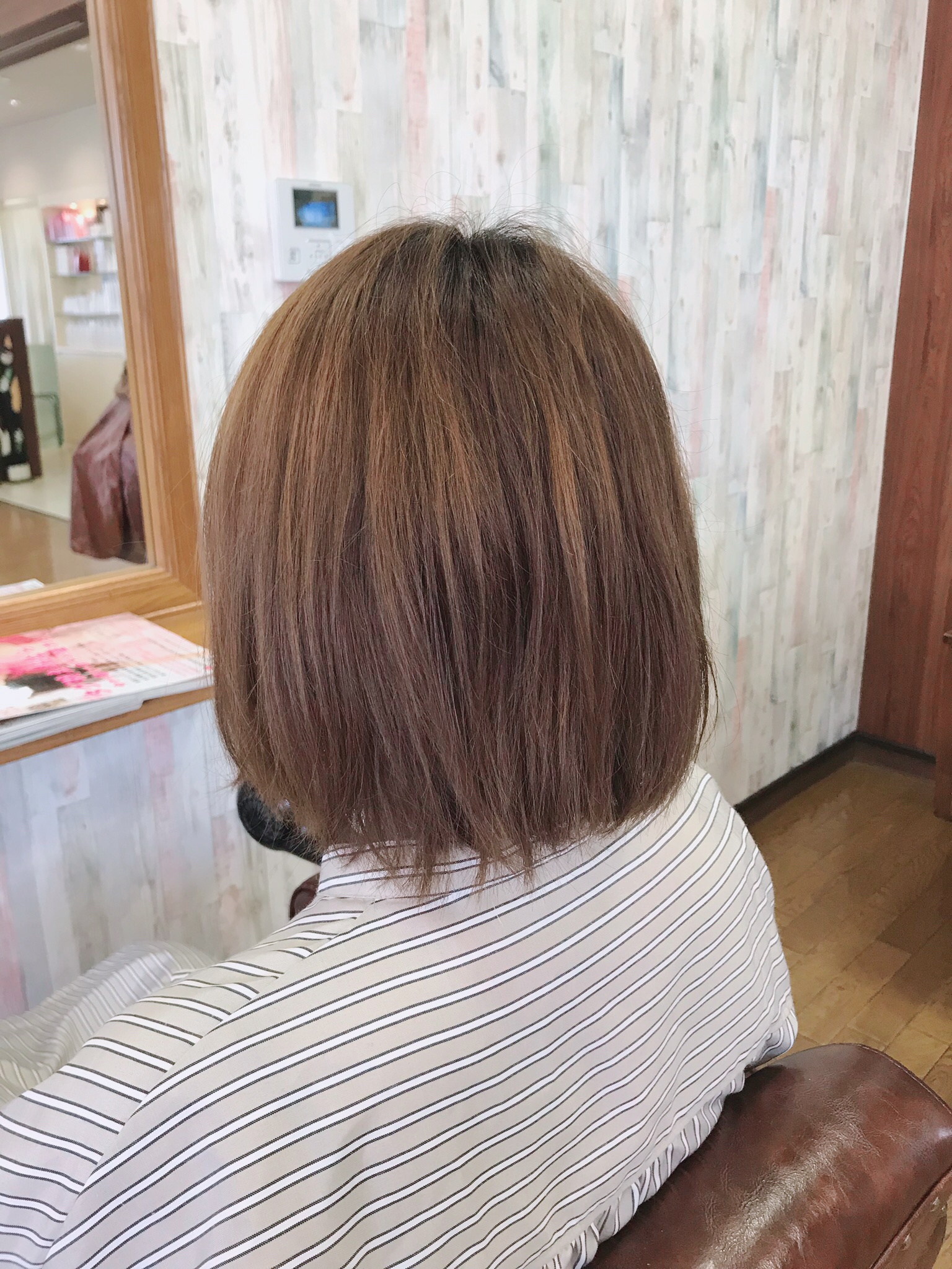 ショートの部分パーマ